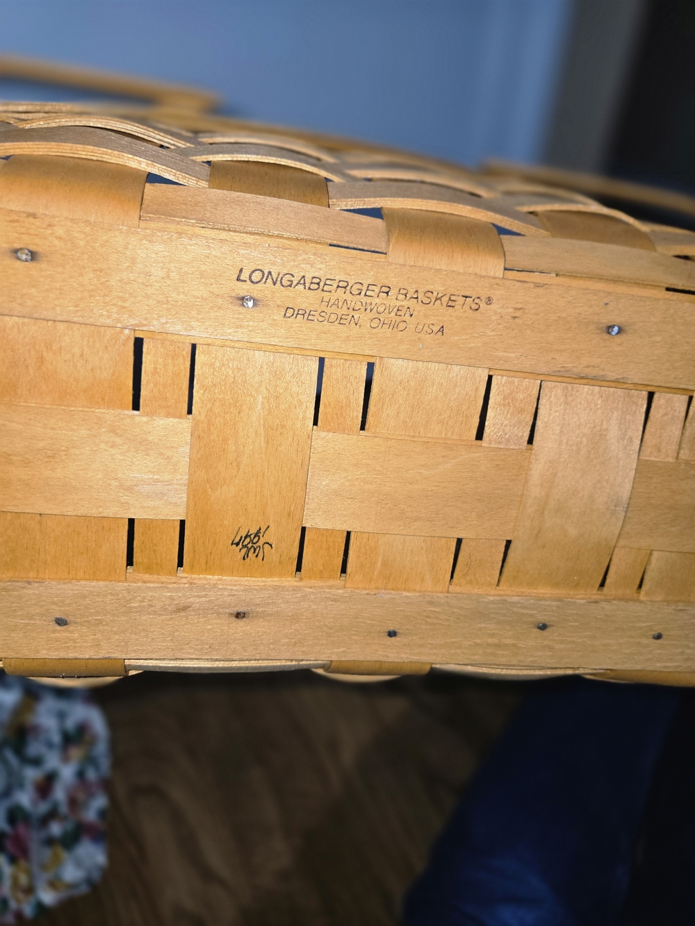 Longaberger Veggie Basket, 1997 with Cloth Liner - Picture 6 of 10